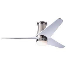 While fans have a very functional role, ceiling fans with lights add a touch of modernity to your the fan comes with three installation choices — a close mount for low ceilings, a downrod for high unluckily, it comes with a hugger/flush mount option only, which is the ideal option for low ceilings. Modern Fan Company Velo Dc Flushmount Light Ceiling Fan Vel Fm Bn 48 Wh 853 Wc Body Finish Bright Nickel Blade Color White