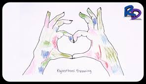 The easiest way to learn how to draw hands is to first understand its proportions and bone structure. Rajasthani Drawing V Twitter How To Draw Heart Hands Making A Heart Easy Hand Drawing Love Holding Hand Pencil Drawing Holi Click For Link Https T Co 3sigvh9bor Https T Co Dyzyegc77v