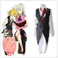 In a world similar to the european middle ages, the feared yet revered holy knights of britannia use immensely. Anime The Seven Deadly Sins Cosplay Costume Meliodas Dragons Sin Of Wrath Shirt Vest Pants Tie Full Set Uniforms From Donahua 42 24 Dhgate Com