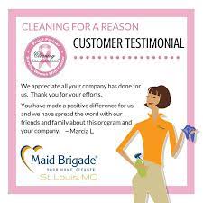 Cleaning For A Reason Customer Testimonial From Marcia L Customer Testimonials Cleaning Testimonials