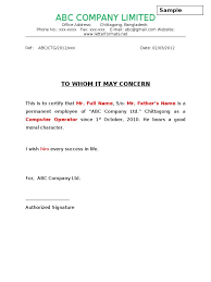 To whom it may concern is a letter salutation that has traditionally been used in business correspondence when you don't have a specific person to whom you are writing, or you do not know the name of the person to whom you are writing. Whom May Concern Certificate Format Sample Certificate Format Cover Letter Format Letter Writing Format