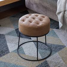 Maybe you would like to learn more about one of these? Art Leon Furniture Dwarf Round Stool Light Tan Dimensions 13 8 X 13 8 X 15 Inches 49 99 Amazon Prime Leather Pouf Ottoman Small Round Ottoman Ottoman