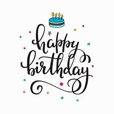 Happy Birthday Party Lettering Typography Set Vector Illustration Happy Birthday Calligraphy Happy Birthday Writing Happy Birthday Logo