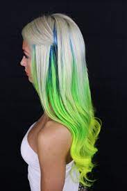 This allows the shape of the head and the beauty of the face to easily be seen. Hair In The Green Hair Category Hair Styles Neon Hair Green Hair Dye