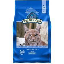 Our cats have a bowl of chicken flavor available all day and they get the fish flavor as a treat in the evenings. Blue Buffalo Wilderness Grain Free Indoor With Chicken Adult Premium Dry Cat Food Target