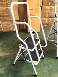 Now you can ensure the safety of family members and visitors by installing them anywhere someone might fall, whether you have only two steps or twenty. 2 Step Safety Ladder Buttermilk Foldable Non Slip Tread Stepladder Kitchen Rail Ladders Home Garden Worldenergy Ae