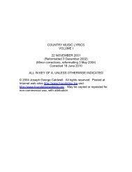 Oh baby, when it comes to talking my tongue gets so tight. Country Music Lyrics Volume 1 With Chords Foundationwebsite Org