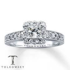 Tolkowsky Engagement Ring 7 8 Ct Tw Diamonds 14k White Gold White Gold Engagement Rings Kay Jewelers Engagement Rings Antique Engagement Rings