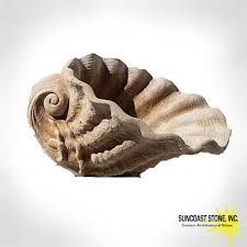 Preview your product online before you buy! Concrete Shell Bowl Garden Ornament 18x15x10 Suncoast Stone