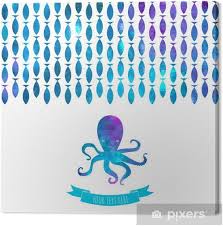 These plushies are the perfect gifts for birthdays, baby showers, valentine's day & more. Card With Octopus Canvas Print Pixers We Live To Change
