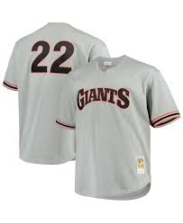 Mitchell & Ness Men's Mitchell & Ness Will Clark Gray San Francisco Giants  Big and Tall Cooperstown Collection Mesh Batting Practice Jersey