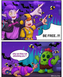 Bea Mortis Spike Sandy Brawlstars Brawlstarsmemes In 2020 Brawl Stars Star Art