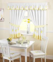 Yellow And White Curtains With Theme Lemon Curtains For Kitchen Window Curtains Also Table Kitch White Kitchen Valance Yellow Kitchen Curtains Kitchen Curtains