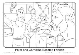 Free Peter And Cornelius Coloring Page On Sunday School Zone Bible Coloring Pages Bible Coloring Coloring Pages