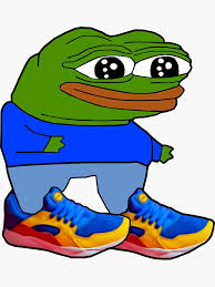 Rare Pepe With Cool Sneakers Sticker ...