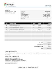 47+ Simple Invoice Template For Word PNG