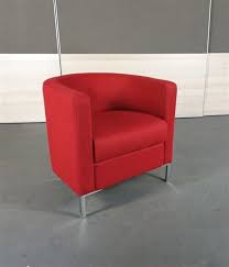 Check spelling or type a new query. Red Fabric Tub Chair Chrome Legs Recycled Business Furniture