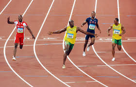 No matter how far you get ahead of me, i'm gonna catch you. Usain Bolt Wint 100m Finale Foto En Poster Te Koop