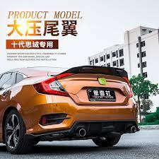 This is honda's tenth generation of civic honda has brought out a turbocharged engine luxury line civics. Suitable For Honda Civic 2016 2020 Duck Tail V X Tail Spoilers Wings Aliexpress