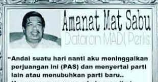 An edition of perjuangan mat sabu dalam pas (1995). Amanat Mat Sabu Untuk Orang Pas Dia Akui Dia Tak Betul Sekarang