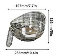 Multifunctional Rice Strainer Fine Mesh PET Colander for Washing  Rice,Vegetables & Pasta Kitchen Strainer Basket with Stable Base 1-Pack