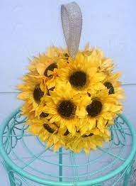 Sunflower Bouquet Yellow Sunflower Bridal Bouquet Sunflower Etsy Sunflower Wedding Bridal Sunflowers Sunflower Themed Wedding