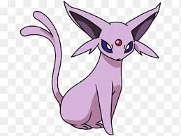 There are tufts of fur near its eyes, and a small, red gem embedded in its forehead. Espeon Png Images Pngegg
