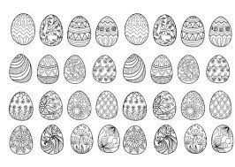 32 easter eggs to print and color various styles patterns from the oeufs de paques a colorier coloriage poney