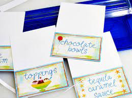 Express your personal style with some of these printable place cards, glitter, stickers, different color fonts, and anything else that you want. Diy Party Decorations Place Cards Table Cards Home Cooking Memories