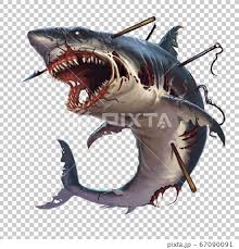 The full game for free. Great White Shark Zombie Attacks In A Jump A Stock Illustration 67090091 Pixta