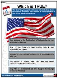 How many people signed the declaration . Fourth Of July 4th July Facts Worksheets History For Kids