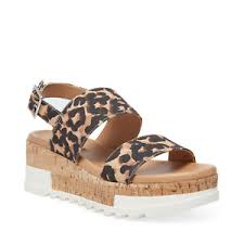 Steve madden steve madden camille clear block heel sandal. Steve Madden Animal Print Sandals For Women For Sale Ebay
