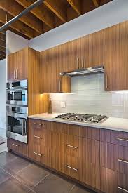 Vertical Grain Kitchen Cabinets Crystal Cabinets In 2020 Mid Century Modern Kitchen Cabinets Small Modern Kitchens Modern Kitchen Cabinets Wood