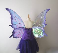 Huge Purple Butterfly Iridescent Fairy Wings Lila Fee Und Flugel