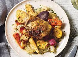 One Pan Chicken With Root Vegetables From Publix Aprons Publix Recipes Radish Recipes Chicken Recipes