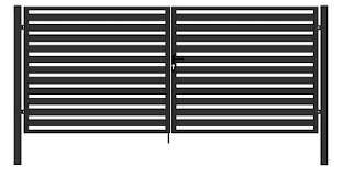 6.128 angebote zu gartentor schloss im gartentore preisvergleich. Doppelflugeltore Gartentor Einfahrtstor Tor 2 Flugelig Fullung 400x100 80 Schloss Klinke Anthrazit Heimwerker
