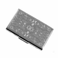 • monogramming is foil debossed. Personalized Business Card Case Monogrammed Credit Card Etsy