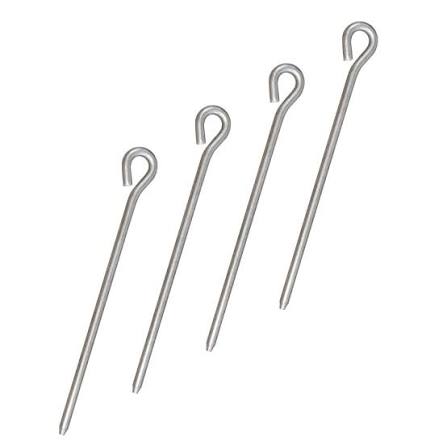 10 inch stake set, Ground stake set with Safety Loop, for anchoring your  portable Volleyball sets on grass surfaces