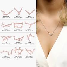 *uk* silver 'sagittarius' necklace constellation star sign astrological. 12 Zodiac Signs Constellation Necklace For Women Birthday Gift Choker Chain On The Neck Women S Accessories Fashion Jewelry N623 Pendant Necklaces Aliexpress