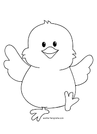 Easter egg hatching chick coloring pages. Drawing Simple Cute Baby Chick Drawing