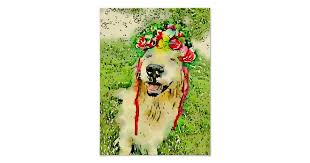 Golden retriever puppies and flowers. Little Golden Retriever Puppy With Flower Crown Framed Poster Digital Prints Art Collectibles Delage Com Br