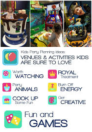 Creative Birthday Activities For Kids Kids Party Locations And Activity Ideas Moms Munchkins Birthday Party Locations Kids Party Event Planning Birthday