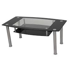 It just screams contemporary style. Avf Black Glass Double Shelf Coffee Table Chrome T12 A