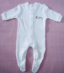 personalised babygrow sleepsuit any