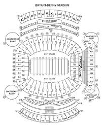 Seating Chart Bryant Denny Stadium Crimson Tide Football