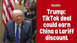 US President Donald Trump said on Wednesday he would be willing to reduce  tariffs to get a deal done with TikTok's Chinese parent ByteDance to sell  the short video app used by