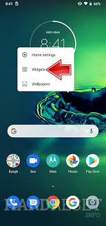 When you tap on the down arrow in the widget, you'll cycle through the date and time. Como Agregar Widgets De Pantalla A Motorola Moto E7 Plus Mostrar Mas Hardreset Info