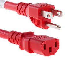 Color code on my refrigerator cord. Ac Power Cables 1ft Ac Power Cord Red