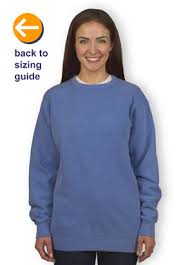 customink com sizing line up for comfort colors crewneck