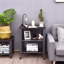 Shop our range of modern coffee tables created from a variety of materials, including wooden, metal and glass coffee tables in rectangular, square or round. Industrial Coffee End Table Kitchen Utility Cart W Wheels Storage Overstock 30125928